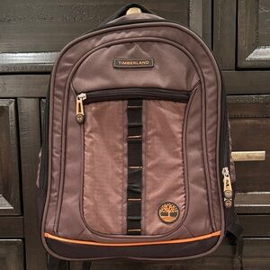 Timberland Dark Brown and Orange Backpack